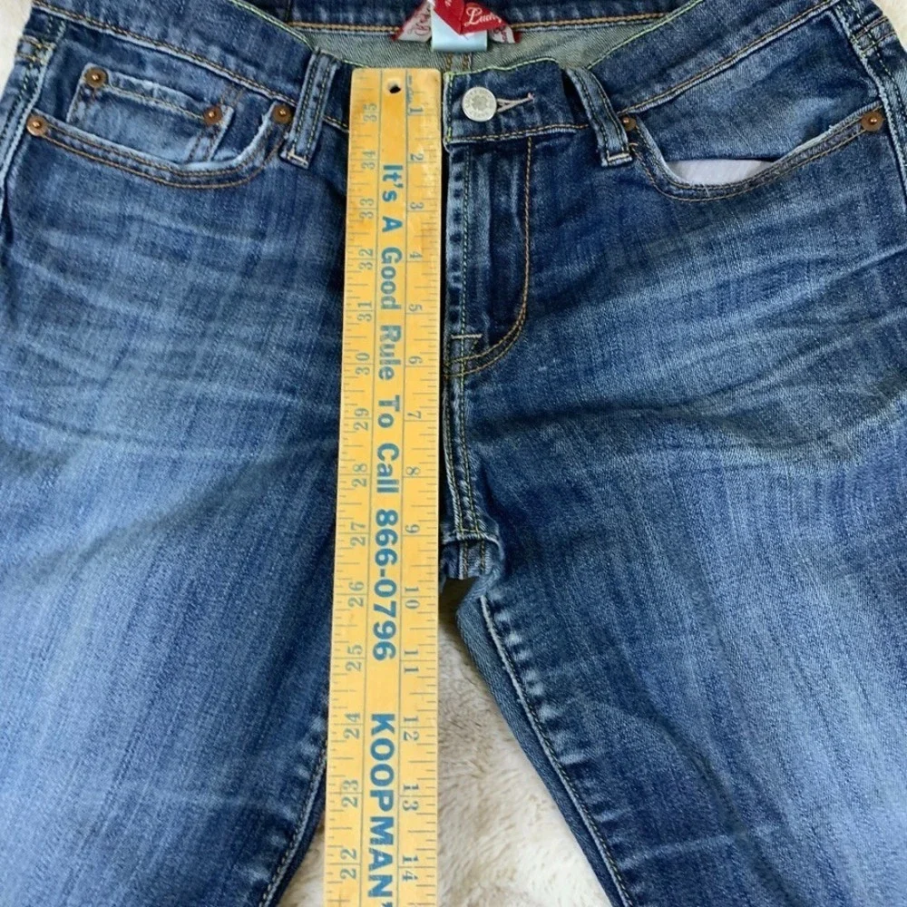 Lucky Brand Sweet N Low Bootcut Jeans Womens 8/29 Blue Denim Embroidered Pockets